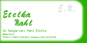 etelka mahl business card